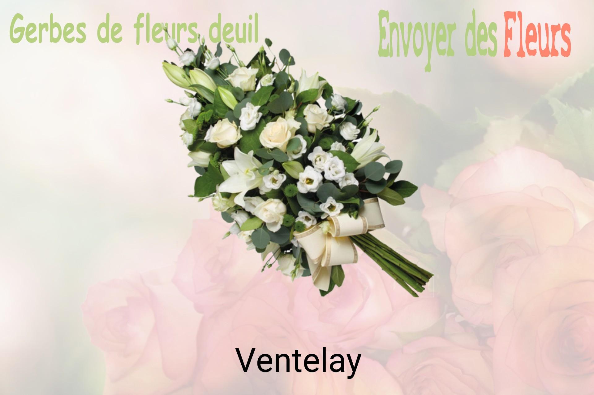 Gerbe de fleurs de deuil livrée à Ventelay